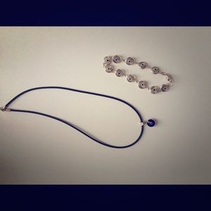 Evil Eye necklace and bracelet